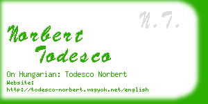 norbert todesco business card